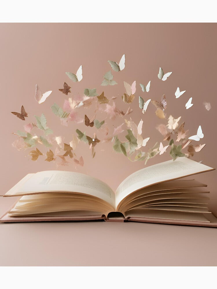 Cozy book filled with paper butterflies by Wildflowerinc