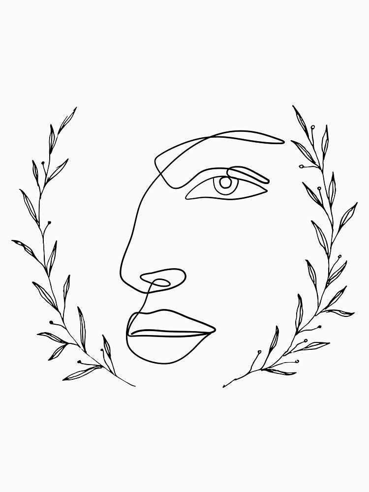 Face with leaves by ValeryMD