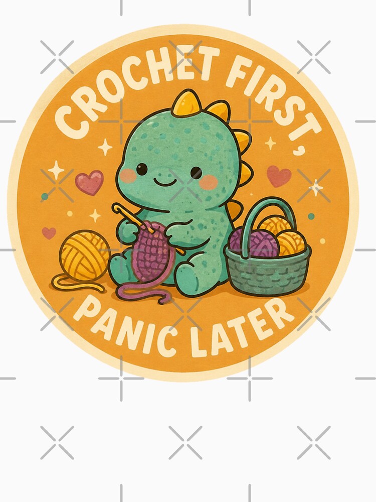 Crochet First, Panic Later – Cute Crochet Dinosaur by Lavoretty
