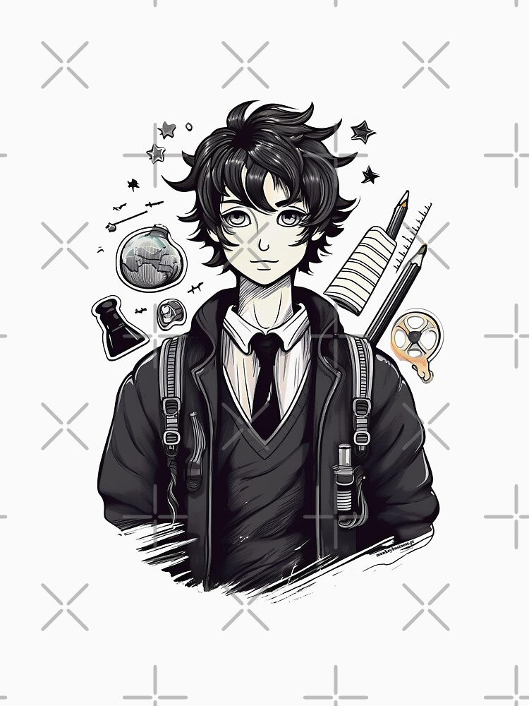 Grey Anime | Arts and Science | Dark Academia Collection by monkeybusiness.pt