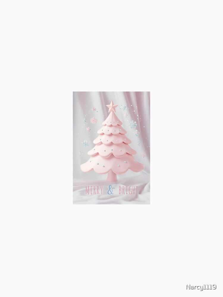 Merry and bright Christmas tree pink by Narcy1119