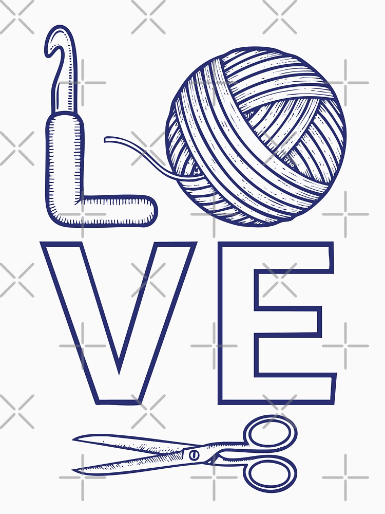 Crocheting Love Funny Crochet Lover Yarn Lovers by LuminOrb