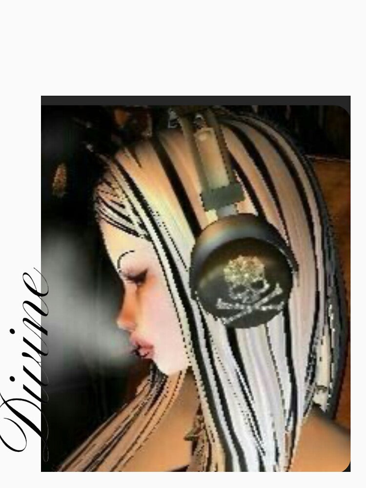 Divine Baddie Emo Y2k | Skunk Hair | Black and White Skull | Alternative Alt by nyro collective