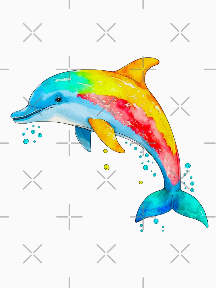 Colorful Rainbow Dolphin by ZenEvoke