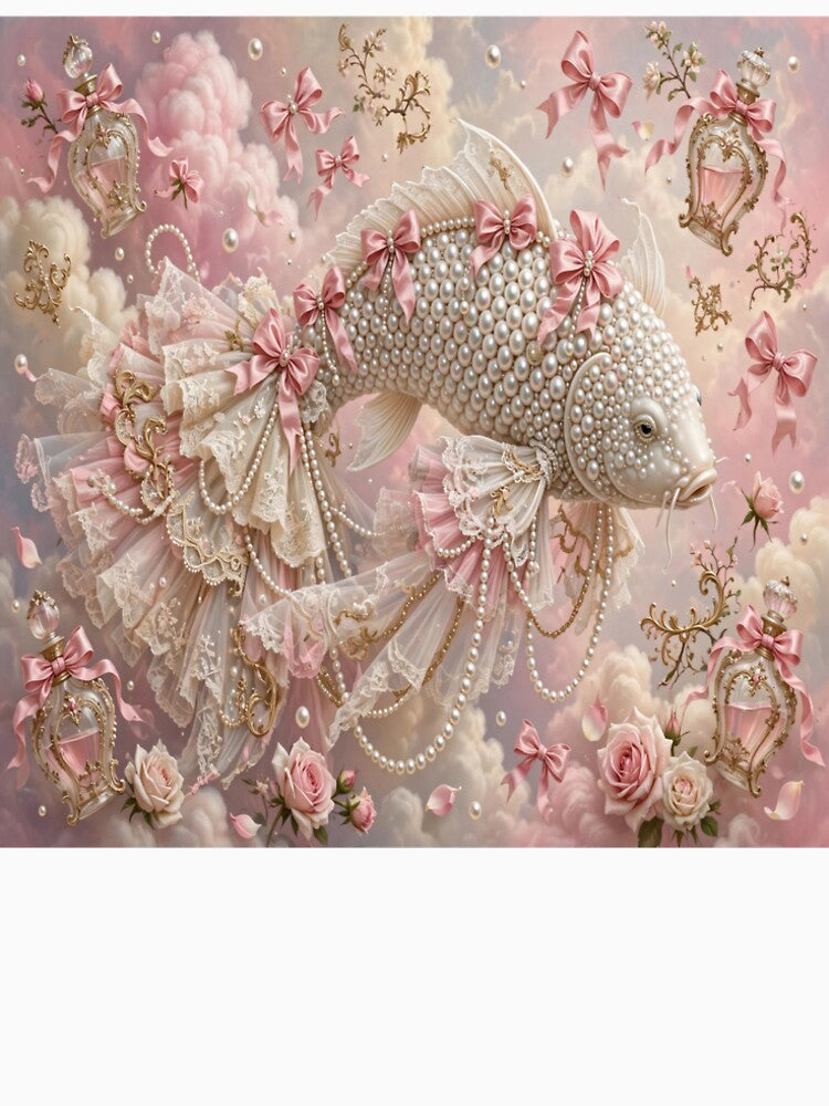 Pearl Coquette Koi - Rococo Bow Fish by PrettyCrypt