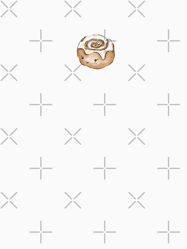 Kawaii Cinnamon Roll Cutie - Sweet Watercolour Bakery Food Art by KayleighStudio