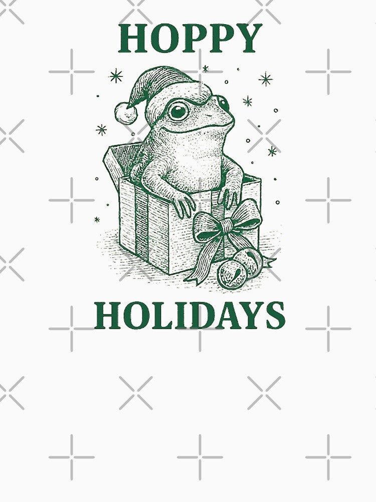 A funny vintage Christmas frog (Hoppy Holidays) by halazidan
