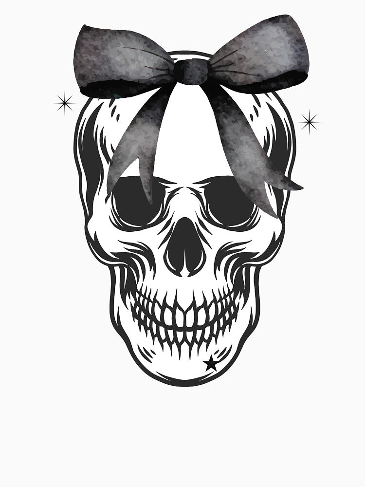 Retro Black Coquette Bow Skeleton by CCKimShop
