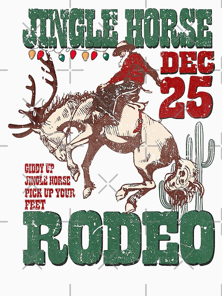 Jingle Horse Dec 25 Giddy Up Pick Up Your Feet Rodeo Howdy by Celestivog