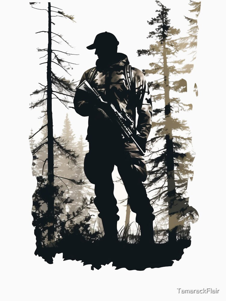 Hunter at the Ready in the Forest by TamarackFlair