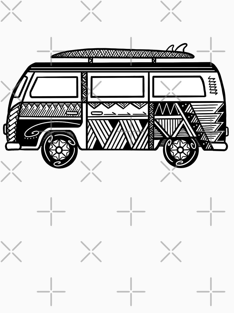 Tribal Van with Surfboard by Steeb757
