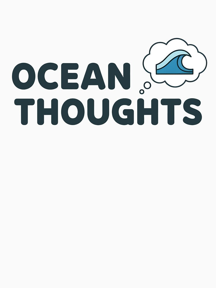 Ocean Thoughts – Minimal Coastal Typography Design by Sea Gem