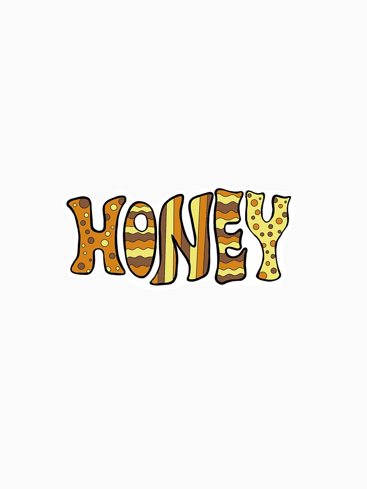70s Inspired 'Honey' Design - White Background by bessie-d