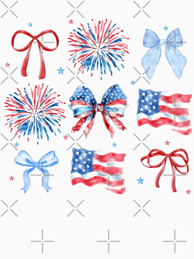 Coquette American Bow Usa Coquette Bow 4th Of July Girly Retro America by XuanhieuBp
