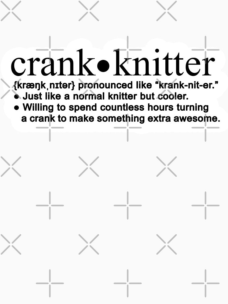 crank knitter hand knitting machine user funny knitting by Doooriginals