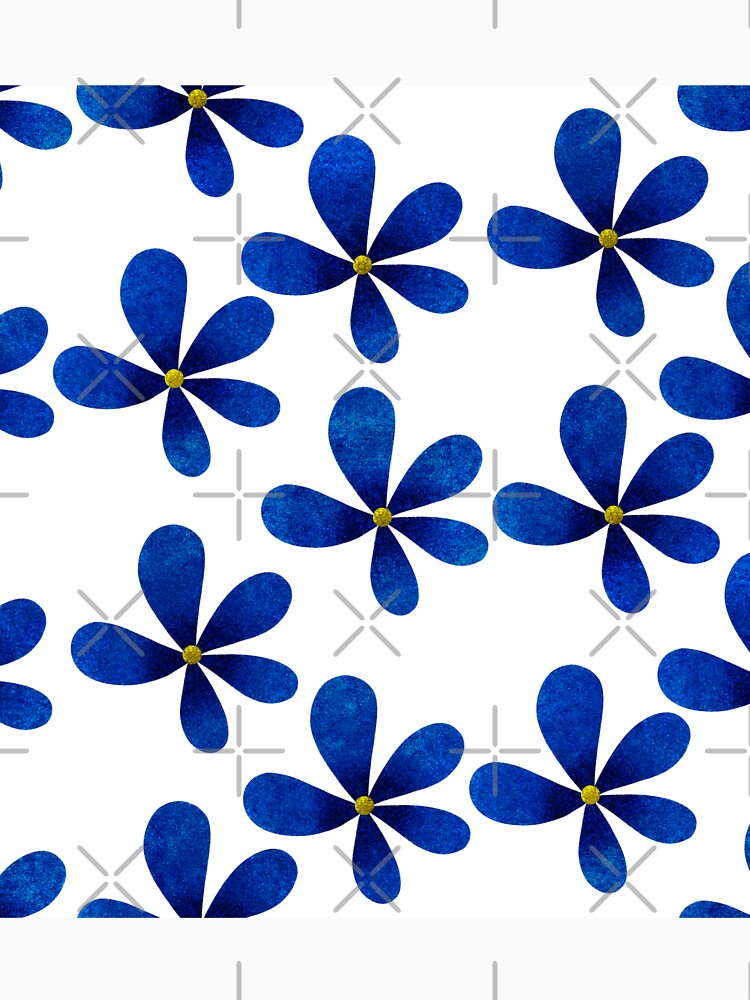 Blue and Gold Flowers by CurioEphemeres