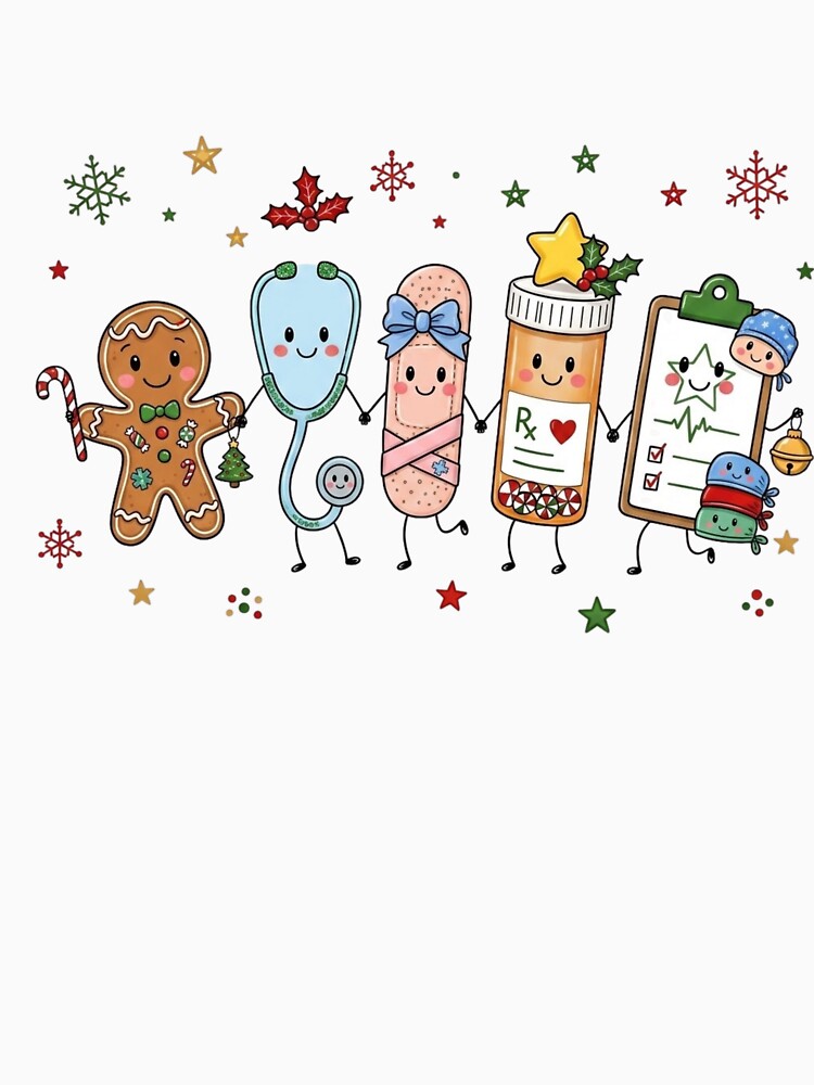 Christmas Nurse Cute Medical Supplies Design by Berkako