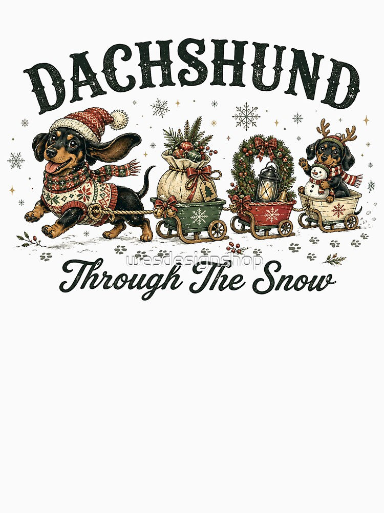 Funny Dachshund, Christmas Sweater, Christmas Dog by wesdesignshop