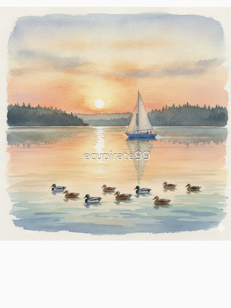 Sailboat on the lake by ecupirate99