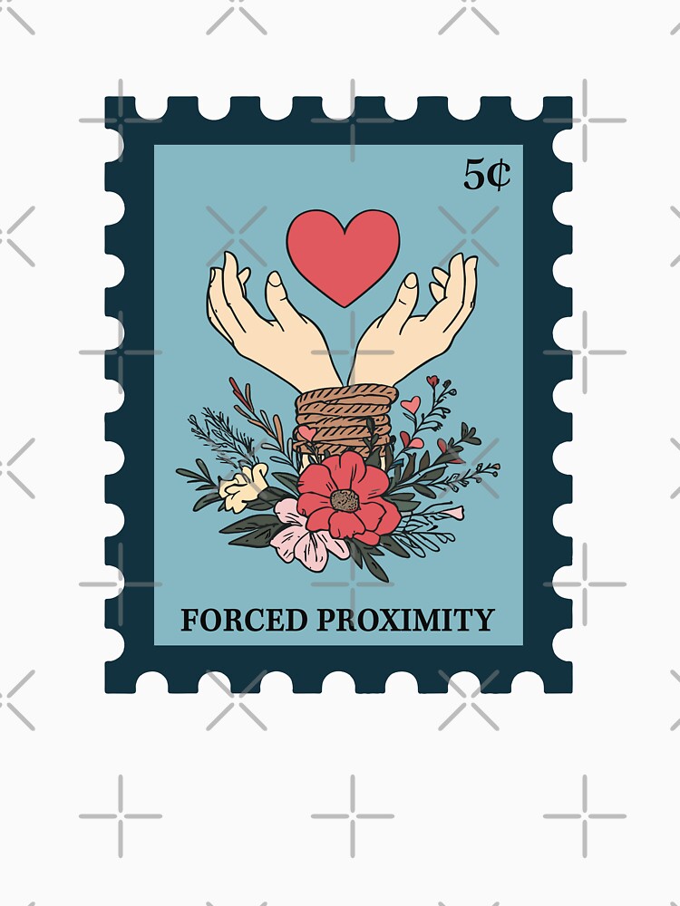 Stamp Forced Proximity Romance Book Club Book Trope Bookish by BookWishEra