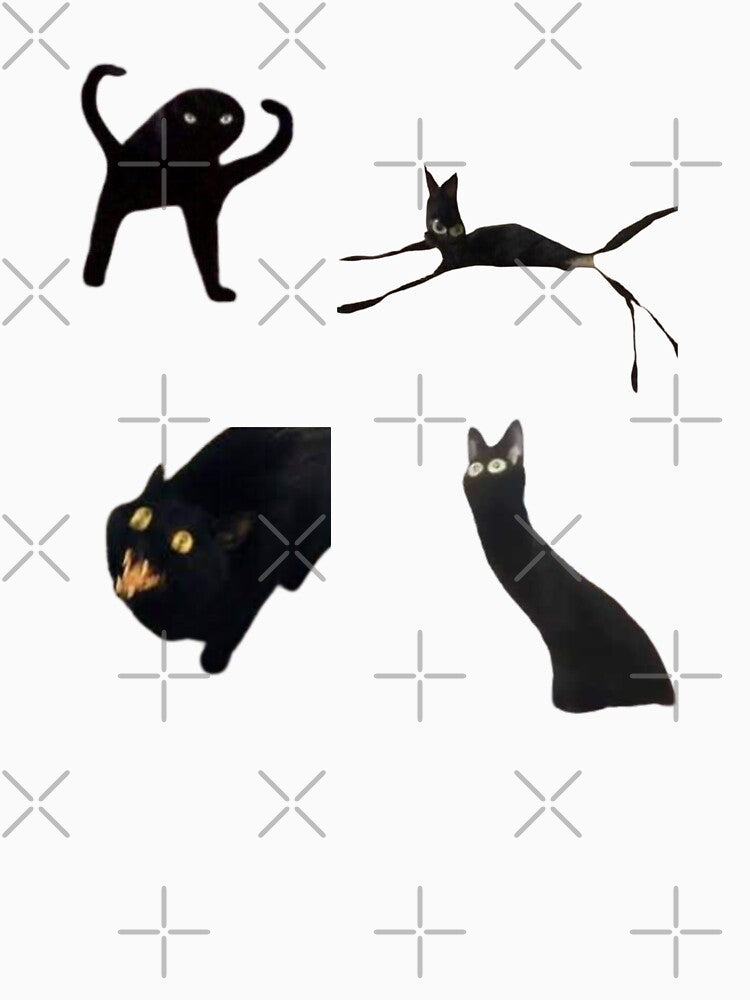 black void cursed cat meme (set 2) pack by mooneko