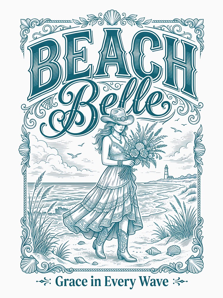 Beach Belle – Coastal Cowgirl Beach Walk Design by Sea Gem