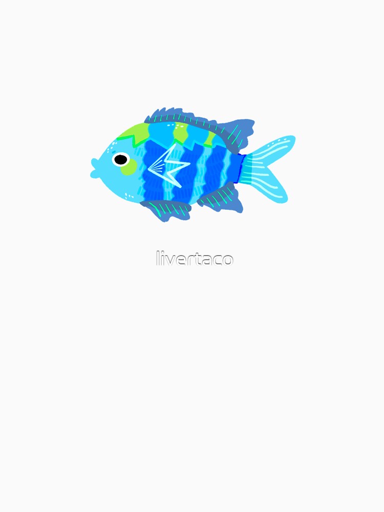 Blue and Green Fish by LivvTown