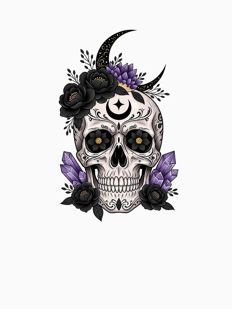 Skull Flower Moon Gift by IllumeInk