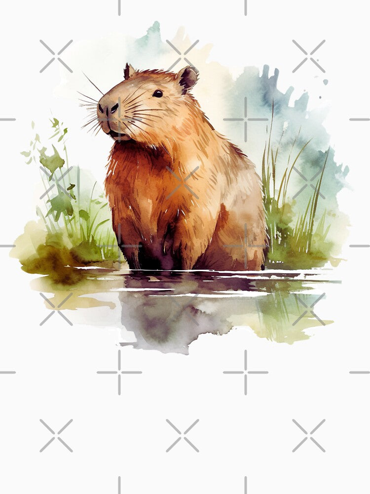 Watercolor Capybara by TheAnimalZ00