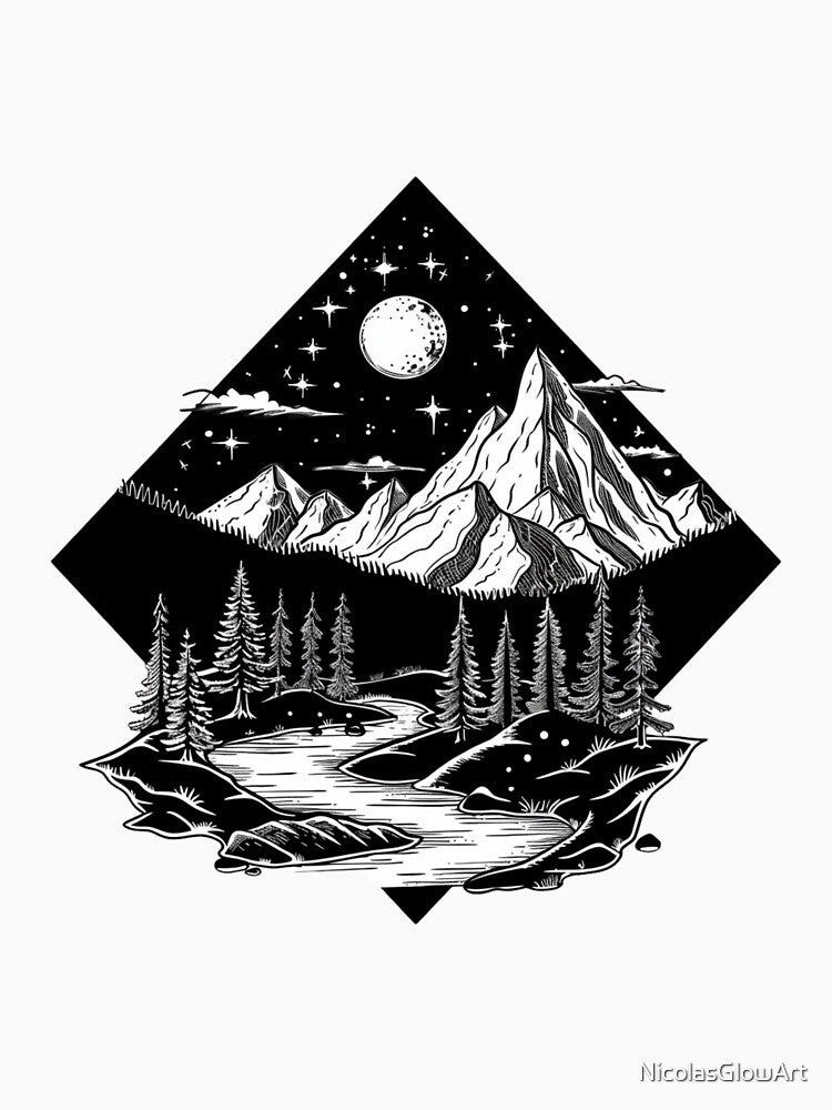 Mountains And Adventure by NicolasGlowArt