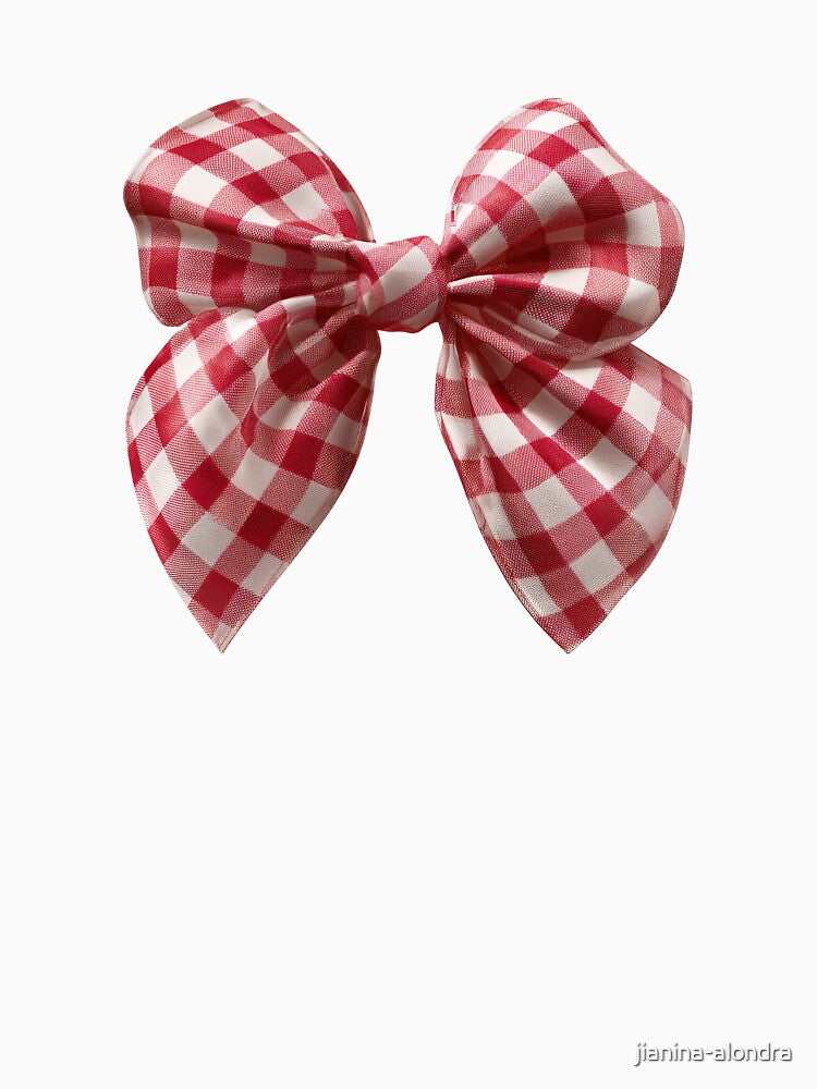 Red Gingham Bow Coquette Aesthetic by jianina-alondra