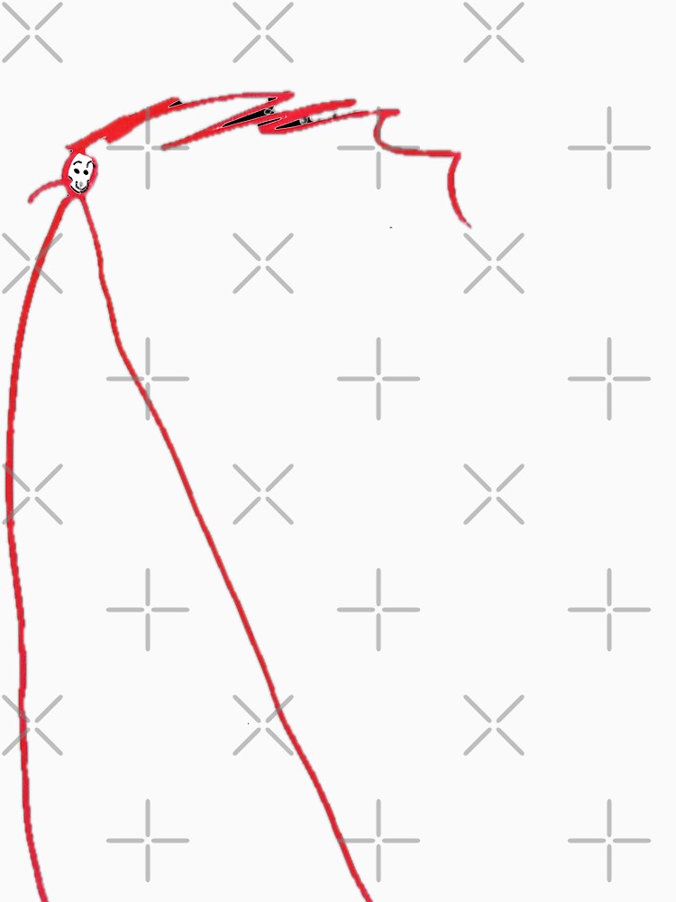 Minimalist Red Line Drawing, Abstract Figure Art | Panter by LittleHandsBigWorld