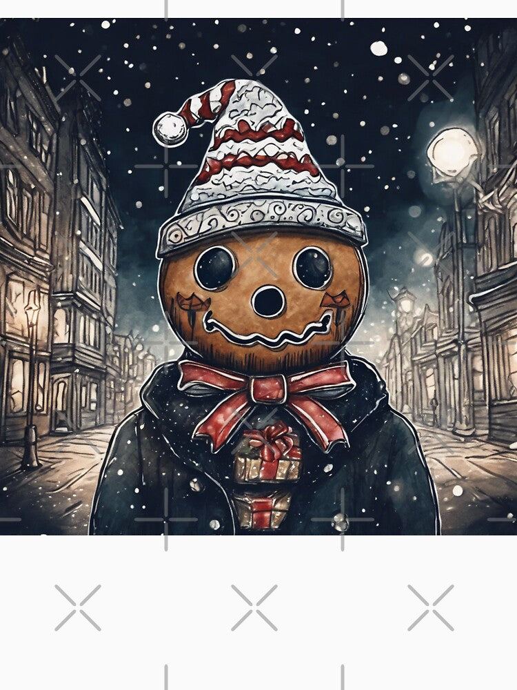 Christmas and Holiday Gingerbread man - Watercolor & Ink 20 by KBMediaArt
