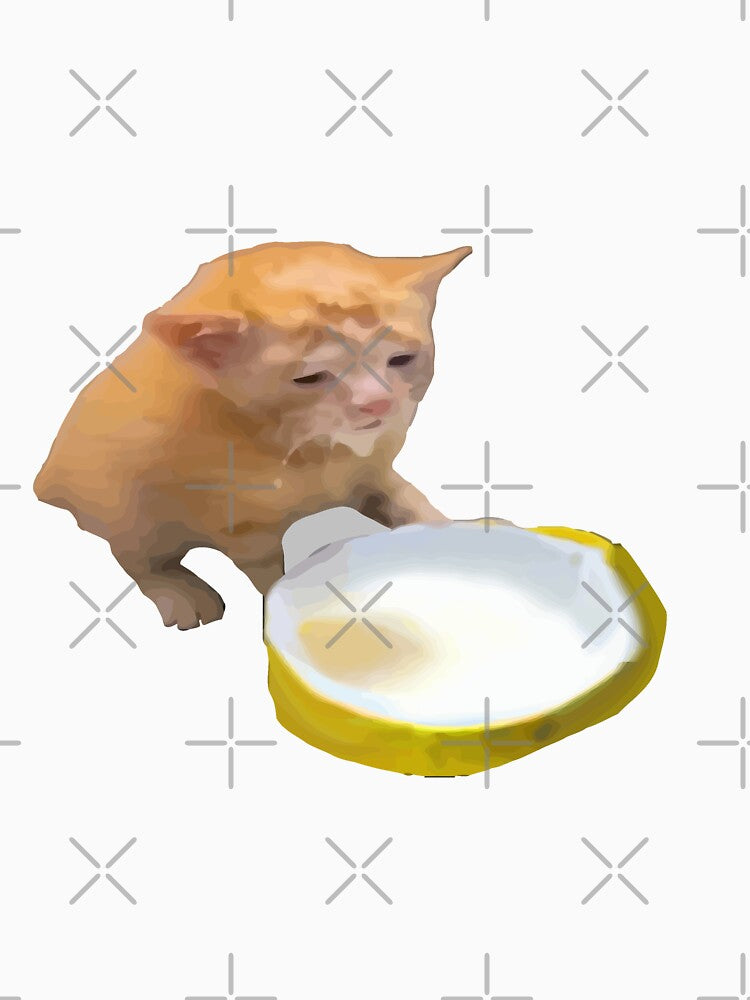 Milk Face Cat Meme (Cursed Milk Cat) by IcePools