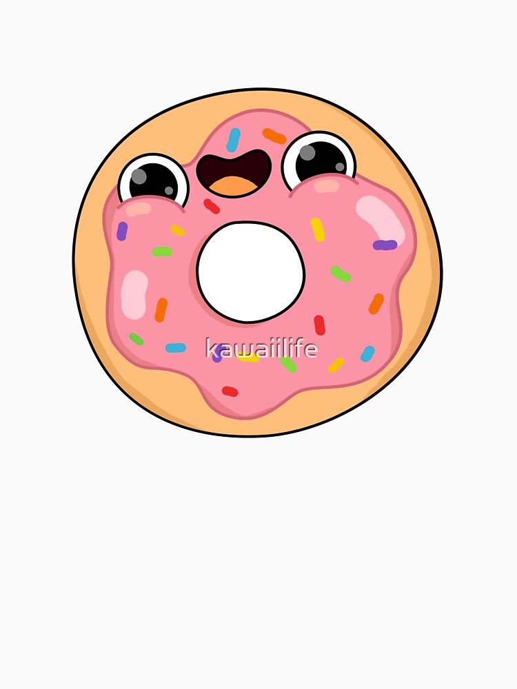 Kawaii Pink Sprinkled Doughnut by kawaiilife