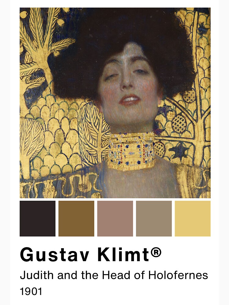 Gustav Klimt - Judith and the Head of Holofernes - Pantone Color swatch, Art Paintings Art history by Lemon-y-Shark
