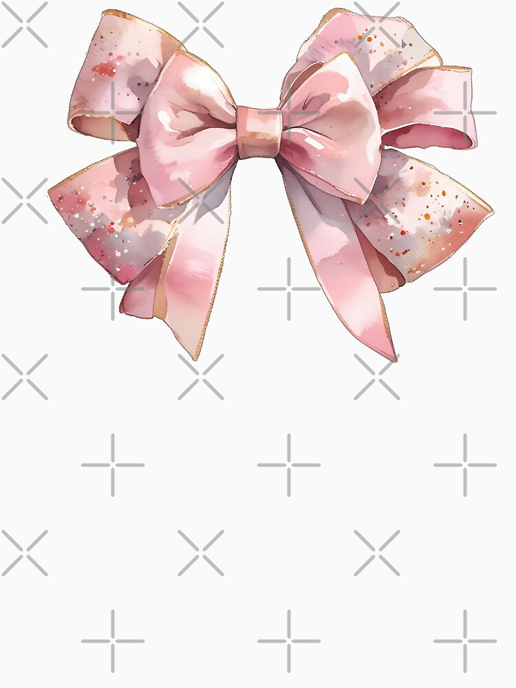 Charming Watercolor Pink Coquette Bow by Dynke