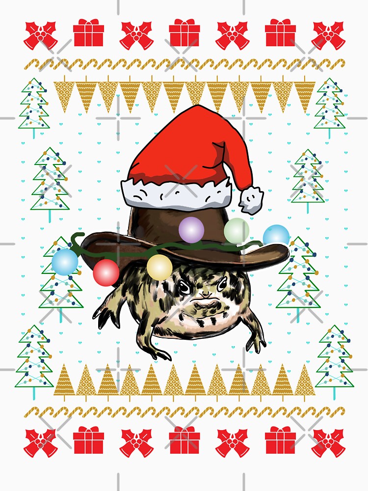 Howdy Rain Frog Ugly Christmas Sweater by okpinsPets