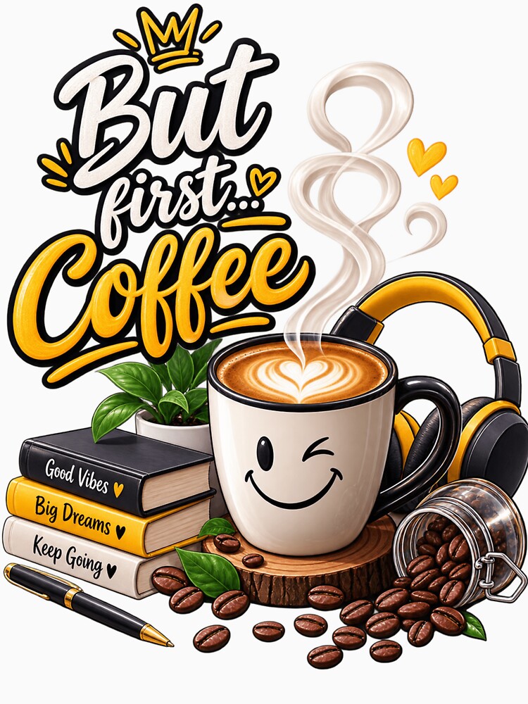 But First Coffee – Cozy Coffee Lover by ✨ Daily Vibe Studio ✨