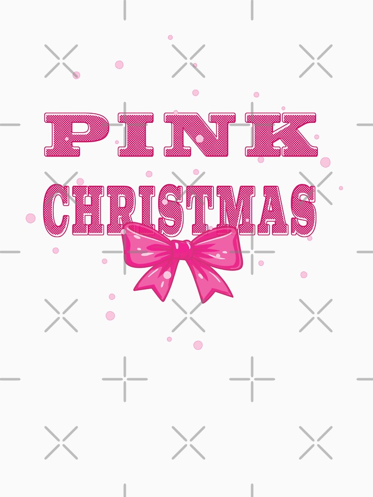 Pink Christmas - Bold Bow Typography by photossmirnov