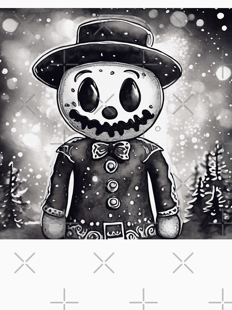 Christmas and Holiday Gingerbread man - Watercolor & Ink 12 by KBMediaArt