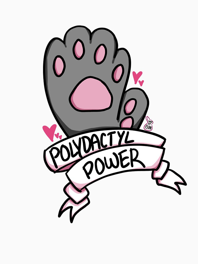 POLYDACTYL POWER - grey by laynedoll