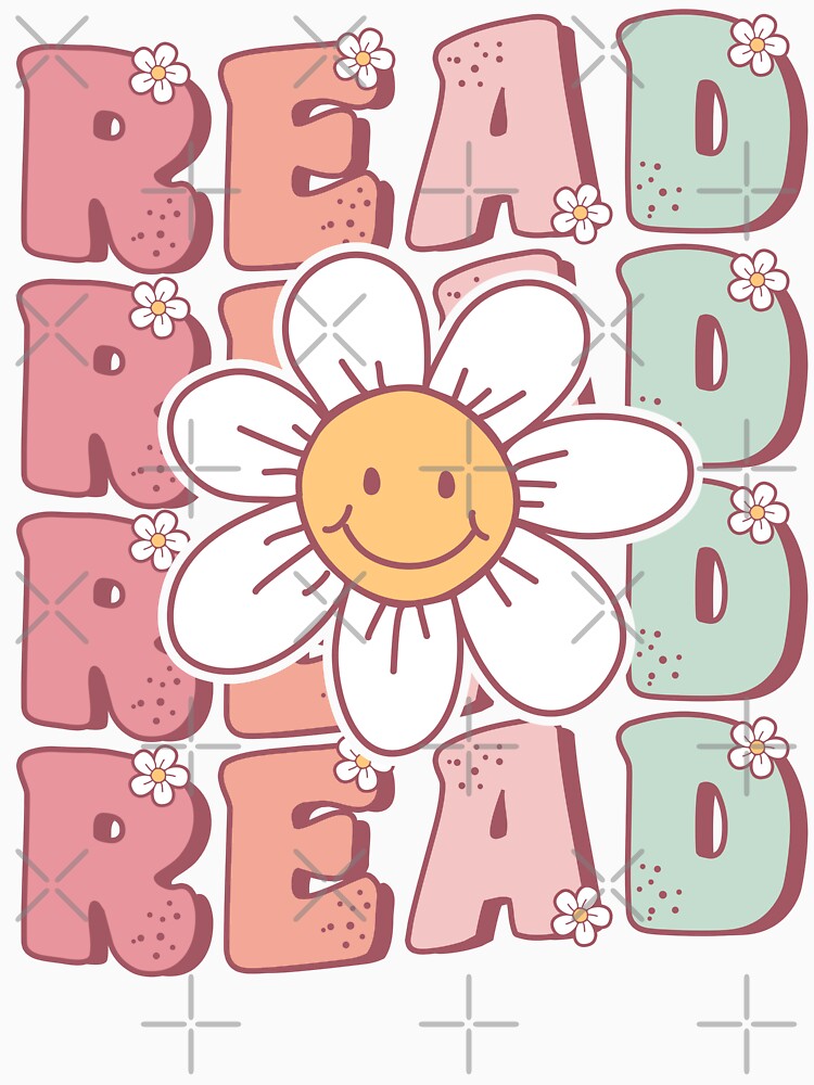 Groovy Book Reader Cute Daisy Flower Book Lover by MintedFresh