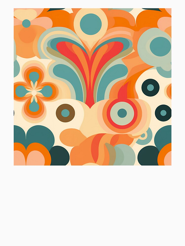 Groovy 70's Theme Pattern #3 by CareToCanvas