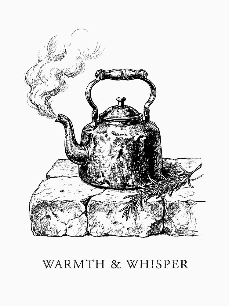 Hearthside Copper Kettle Steam - Rustic Cottagecore by bapupa