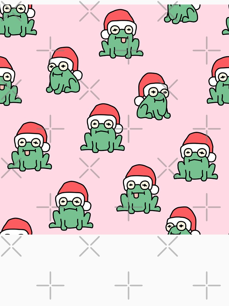 christmas frogs - pink by littlearrow