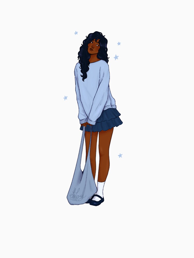 Blue Fashion Girl by Ebby Desenha