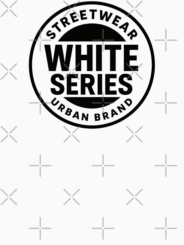 White Series Streetwear Urban Brand Circular Emblem by DigitalArtx-com
