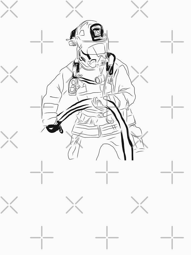 Firefighter working minimalist by Tropical Blood