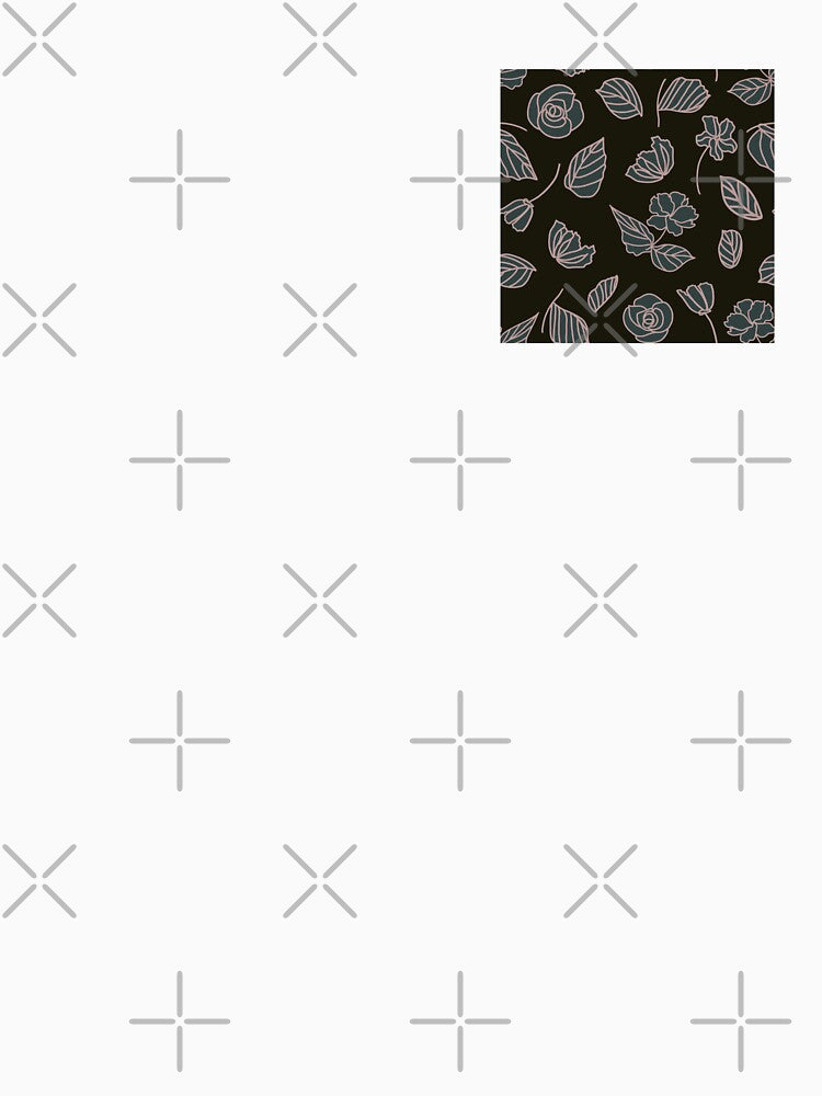 Flowers on dark pattern by stavina
